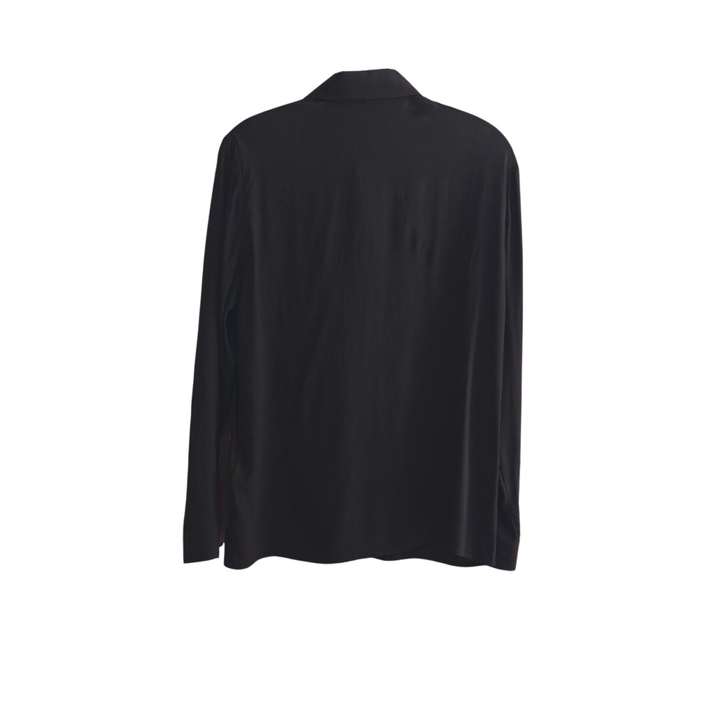 Versace Black Greek Key Medusa Button Up Shirt SilkBlend Style A77064 Sz 40/US 4 - Picture 2 of 10